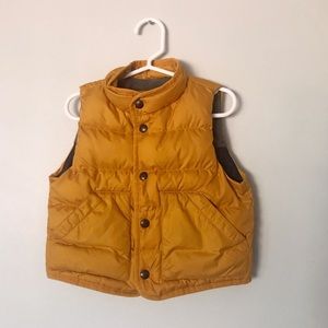 Negotiable GAP Fleece Yellow Puffer Vest 12-18m